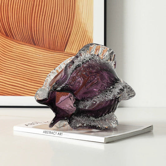 Handcrafted Purple Art Glass Vase - Signorini